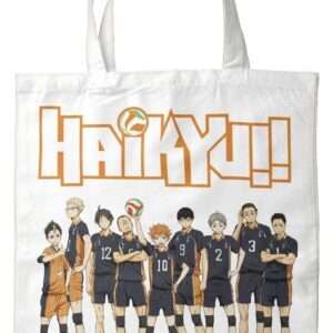 Tote Bag Haikyu White 40 X 35 Cm Halantex
