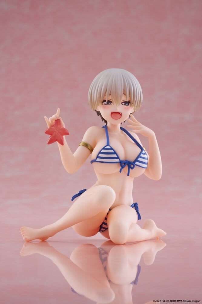 Uzaki-chan Wants To Hang Out! Desktop Cute Pvc Figura Hana Uzaki (swim Wear Ver.) 13 Cm Taito Prize