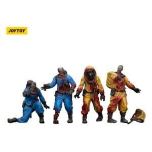 Zombie Dark Source Action Figures 4-Pack Biochemical Lab Team 8 Cm Joy Toy (CN)