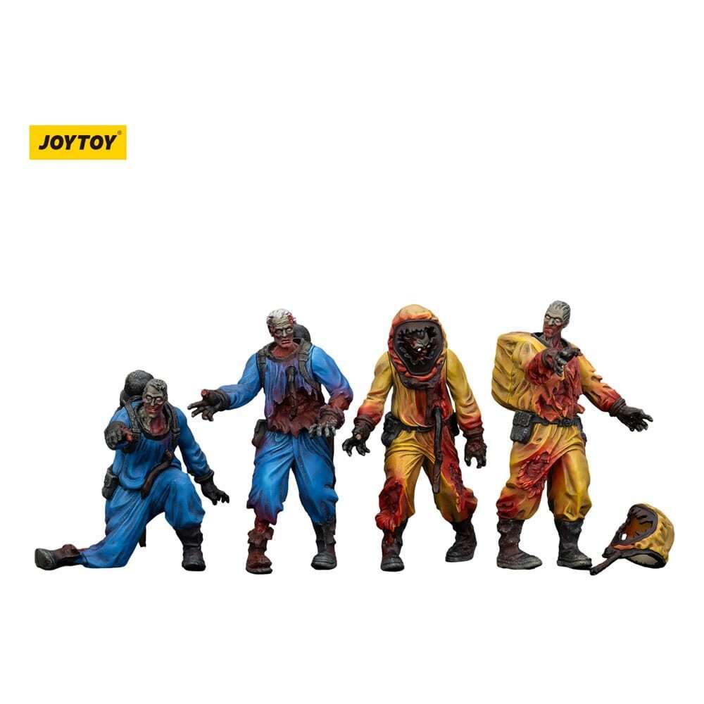 Zombie Dark Source Action Figures 4-Pack Biochemical Lab Team 8 Cm Joy Toy (CN)
