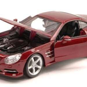 BBURAGO BU21067R MERCEDES SL 500 (R231) 2012 AMARANT METALLIC 1:24 Modellino