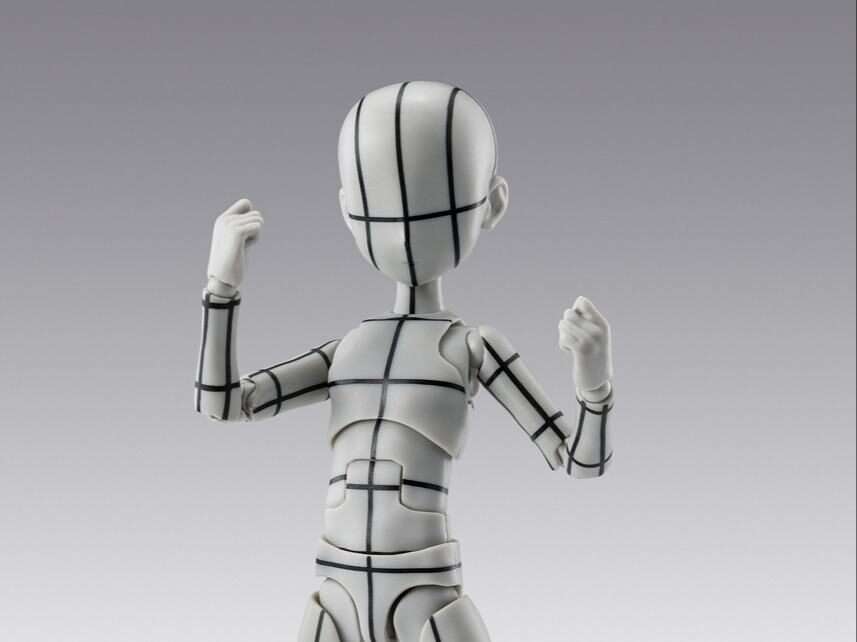Body-kun Ken Sugimori Edition Wireframe(gray) Shf Action Figura Bandai