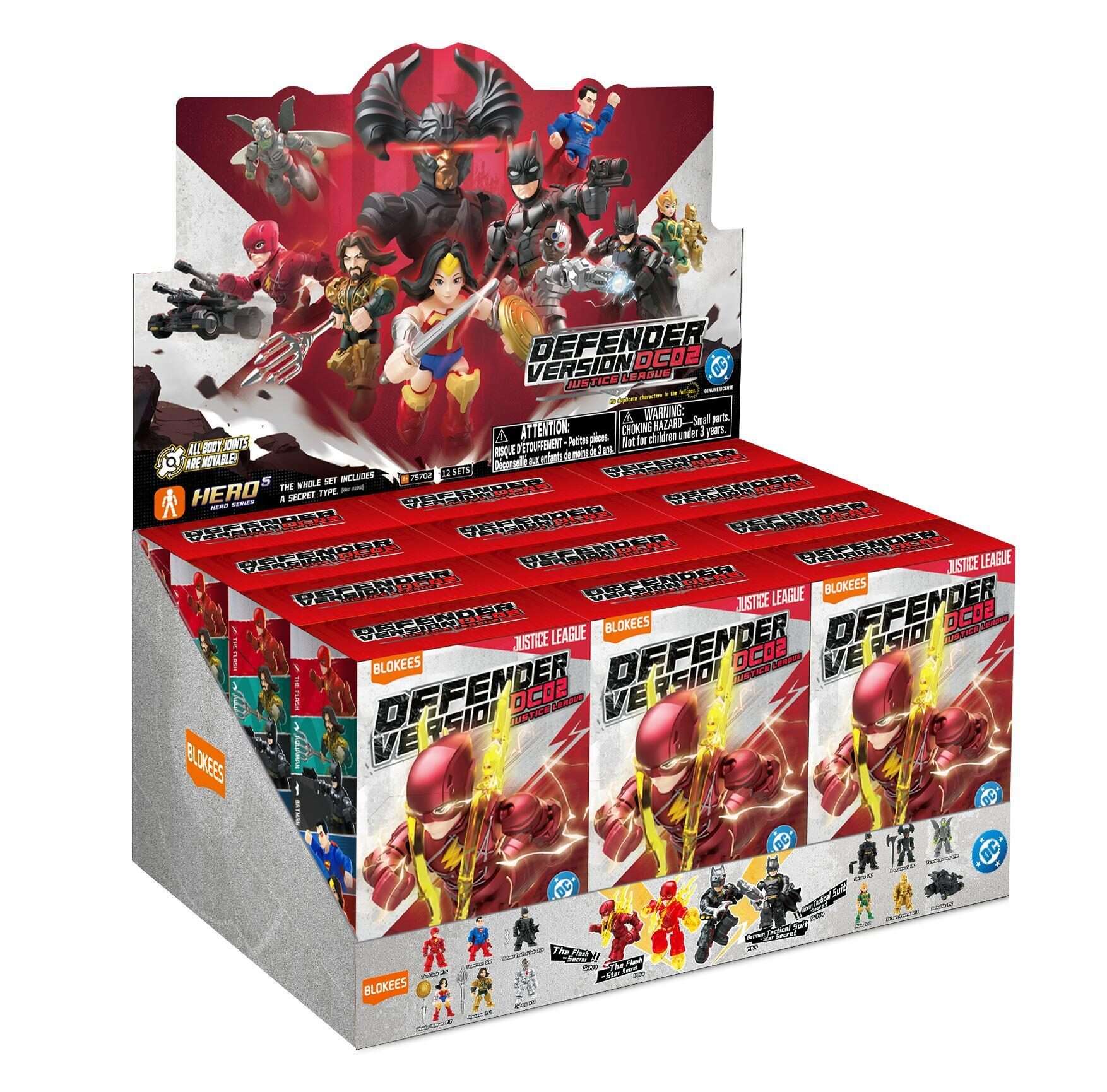 Dc Hero Justice League Defender Version Blind Box 12 pcs 6 Cm Blokees