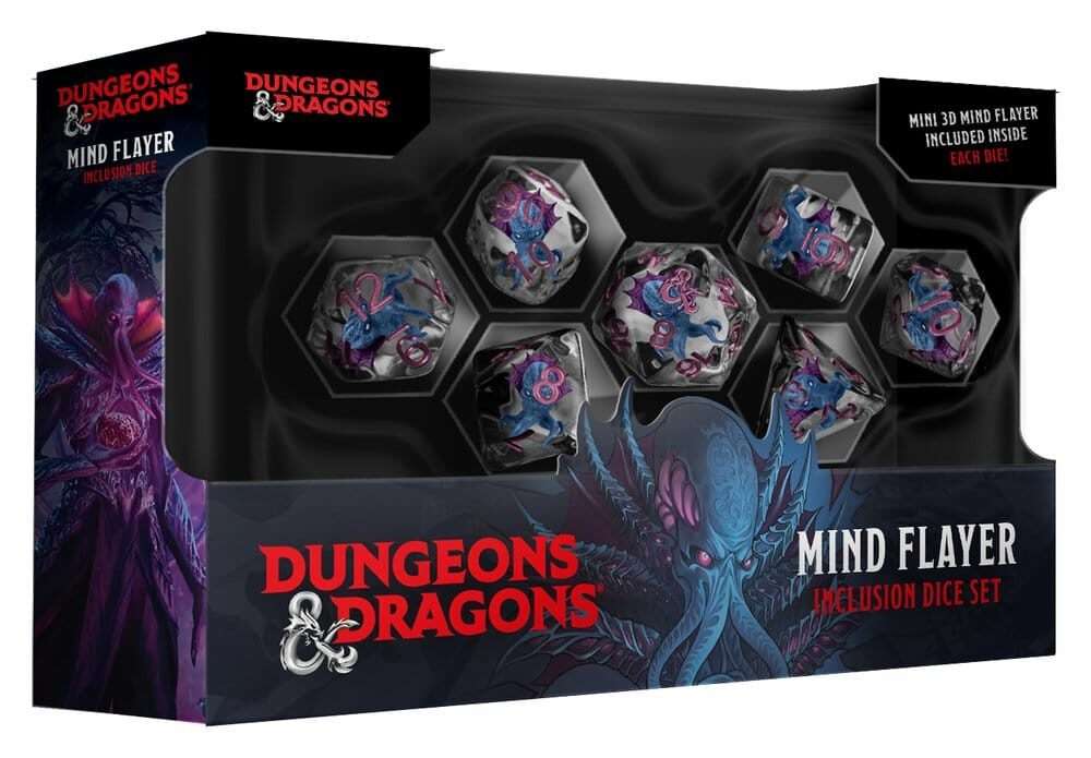 Dungeons & Dragons Monsters Resin Inclusion Dice Set Mind Flayer (7) FanRoll