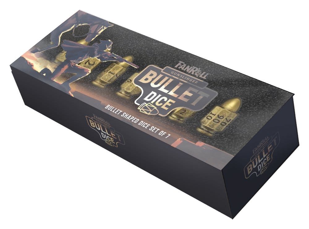 FanRoll Resin Bullet Poly Dice Set Gunslinger (7) FanRoll
