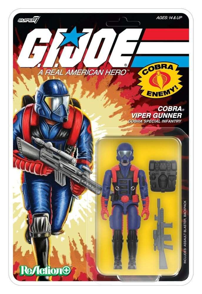 G.I. Joe ReAction+ Action Figure Wave 09 Cobra Viper Gunner Super7