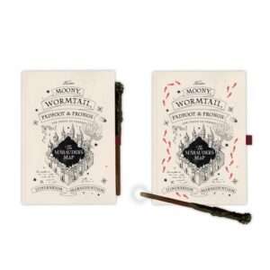 Harry Potter Mappa Del Malandrino A5 Premium Agenda + Wand Pen Erik