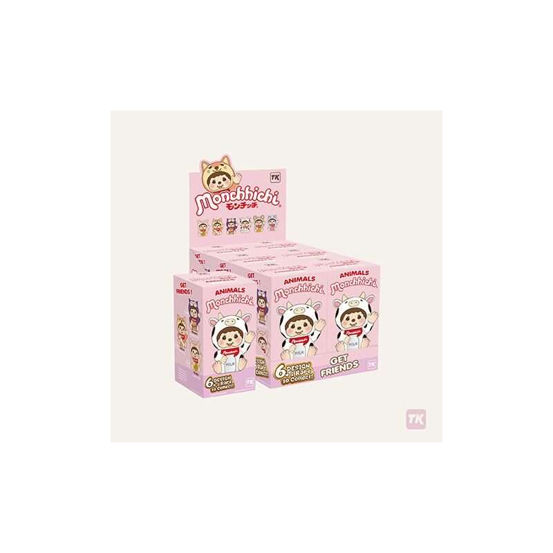 MONCHHICHI ANIMALS BLIND BOX (6) Mini Figura Abystyle Studio