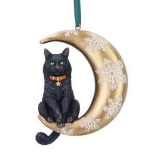 MOON CAT HANGING ORNAMENT Decorazioni Natalizie Nemesis Now
