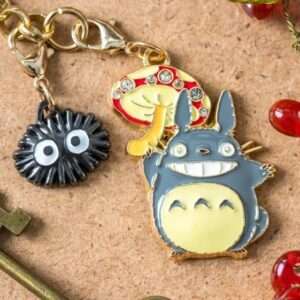 MY NEIGHBOR TOTORO BIG TOTORO & MUSHROOM CHARM CHAIN Portachiavi STUDIO GHIBLI