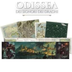Odissea Dei Signori Dei Draghi Gioco Da Tavolo - Set Mappe E Schermo GM (ITA) - Modiphius