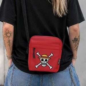 ONE PIECE LUFFY JOLLY ROGER CROSSBODY BAG (RED) Tracolla NEMESIS NOW