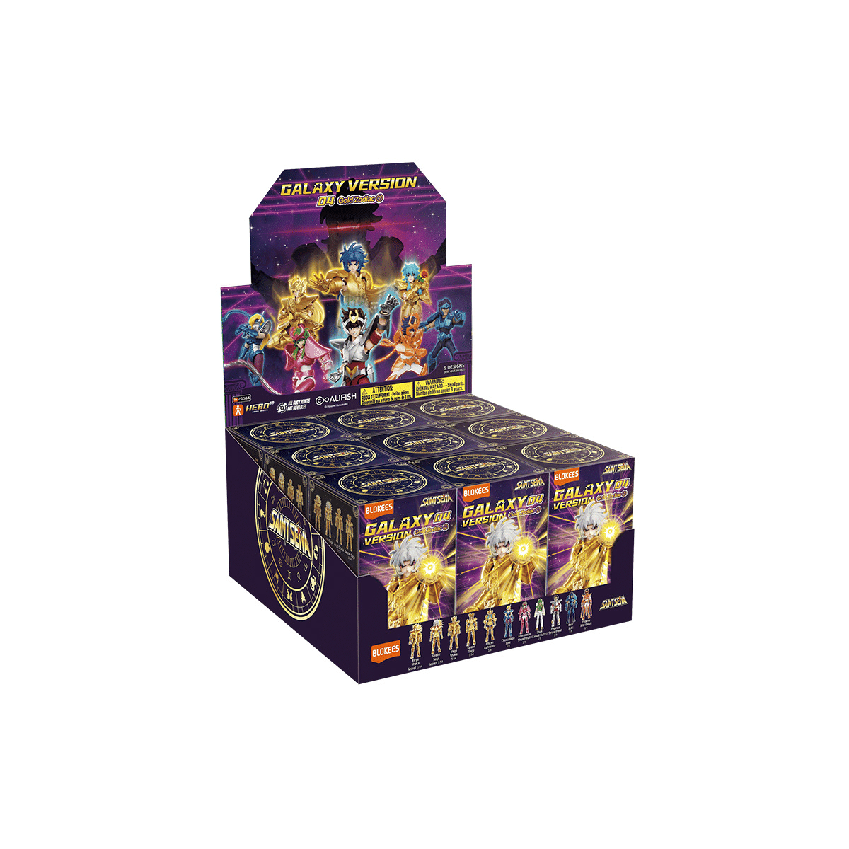 Saint Seiya Gold Zodiac 2 Galaxy Version 04 Assortimento di 9 personaggi in Blind Box Model Kit - Blokees