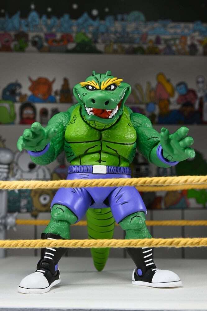 Tartarughe Ninja (archie Comics) Action Figura Stump Wrestling Leatherhead 18 Cm Neca