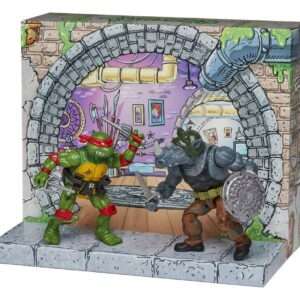 Tartarughe Ninja: Remastered Action Figures Raphael Vs. Rocksteady Playmates