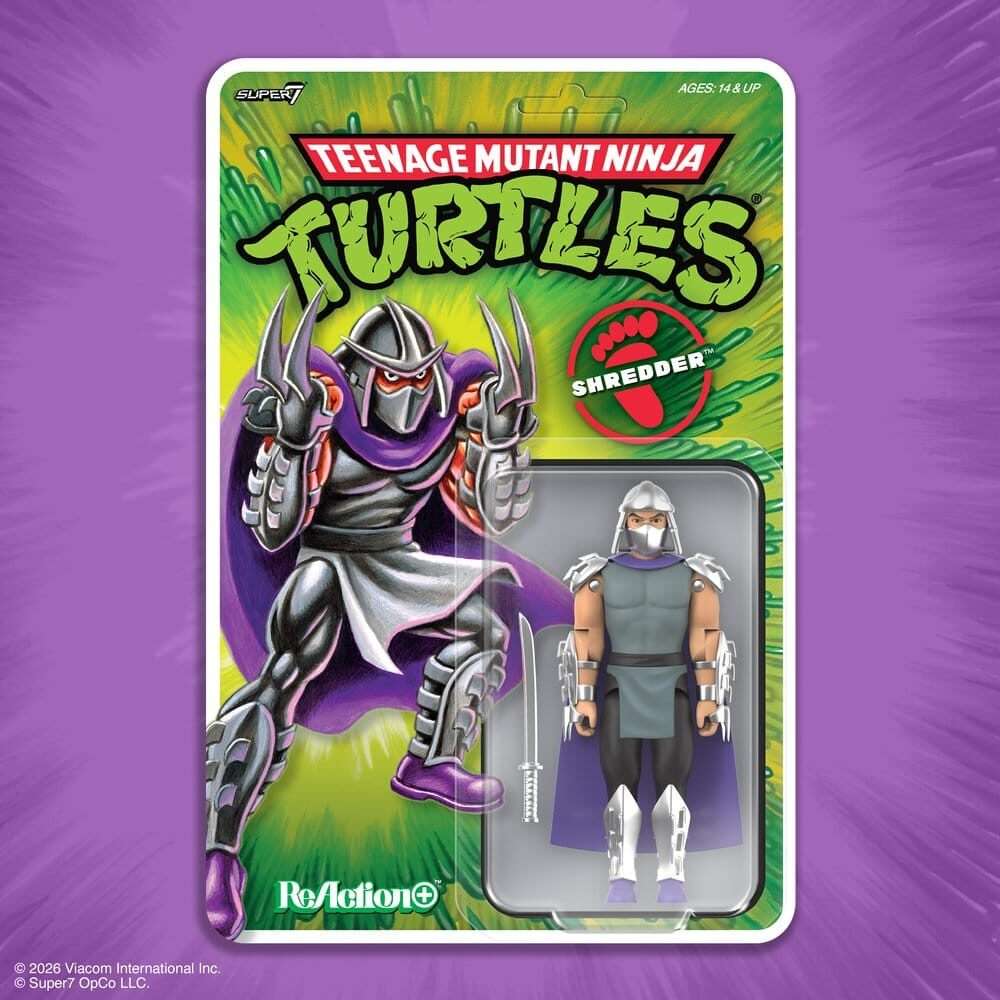 Teenage Mutant Ninja Turtles ReAction+ Action Figure Wave 01 Shredder Super7
