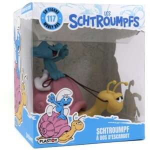 The Smurfs: Money Box Smurf On A Snail's Back 19 Cm Plastoy