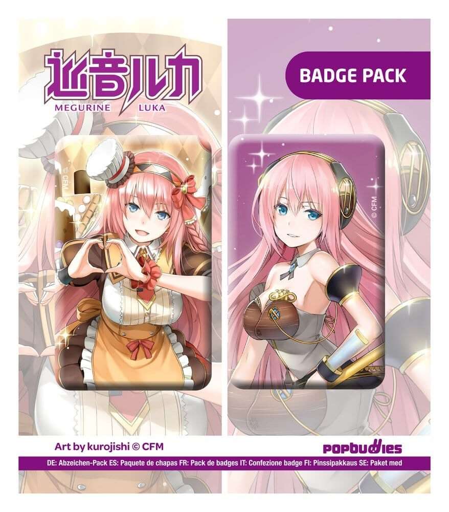 Vocaloid Button 2-Pack Megurine Luka (Art By Kurojish) POPbuddies