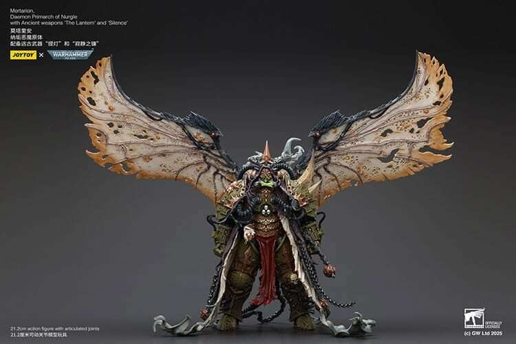 Warhammer 40k Action Figura 1/18 Mortarion Daemon Primarch Of Nurgle Con Ancient Weapons The Lantern E Silence 21 Cm Joy Toy